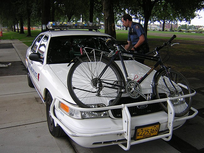 bike on his car's 'bike rack'