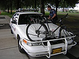 bike on his car's 'bike rack'