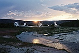sunset in Yellowstone