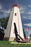 bottom of lighthouse at Port Burwell lunch stop, 8/5