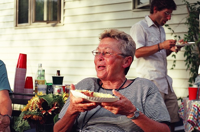Estelle at Sue's house party