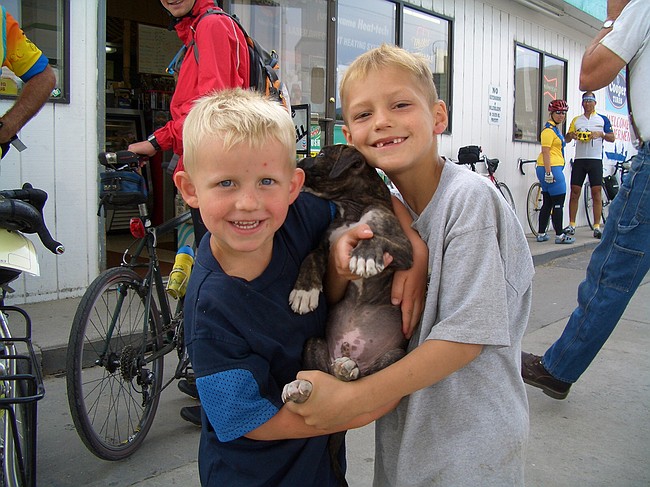 boys w/dog