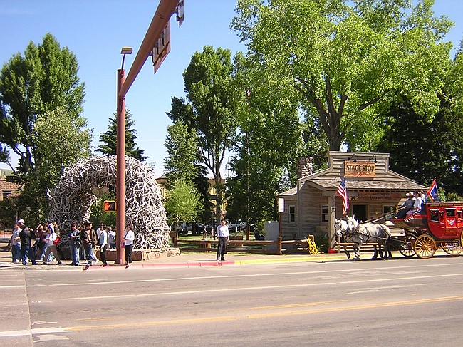 town square: Jackson Hole, WY