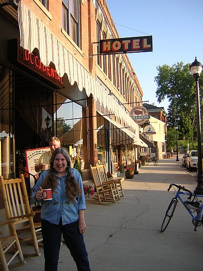 Dawn w/her Occidental Hotel: Buffalo, WY