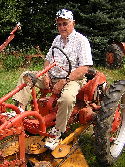 Marvin, on a G with mower