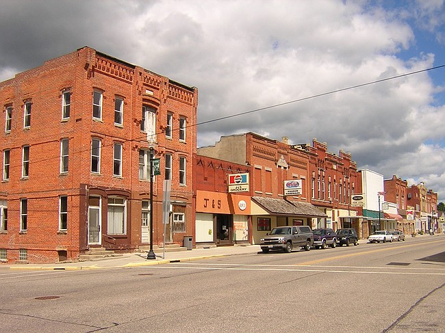 Wonewoc, WI 1890s buildings made of bricks from local slough