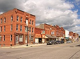 Wonewoc, WI 1890s buildings made of bricks from local slough