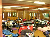 our most crowded (&damp) indoor sleeping