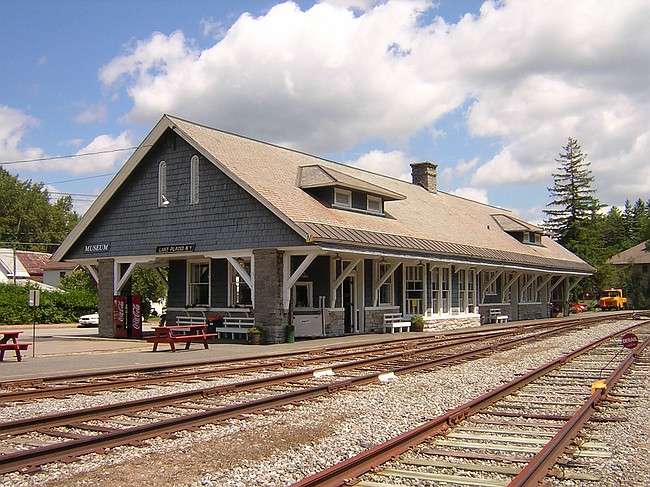 RR station & museum: Lake Placid, NY\nnow running 3 excursion trains/day to Lake Saranac