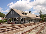 RR station & museum: Lake Placid, NY\nnow running 3 excursion trains/day to Lake Saranac