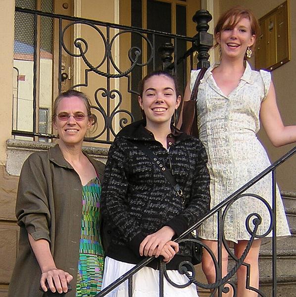 "the girls" at Carolyn's apartment in SF